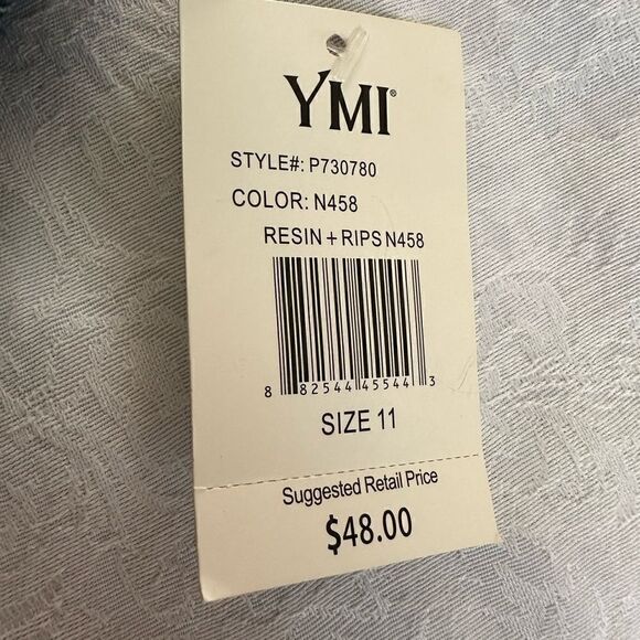 YMI Ankle Jeans Skinny Stretch Size 11 Midrise P730780 Patches - Picture 12 of 13